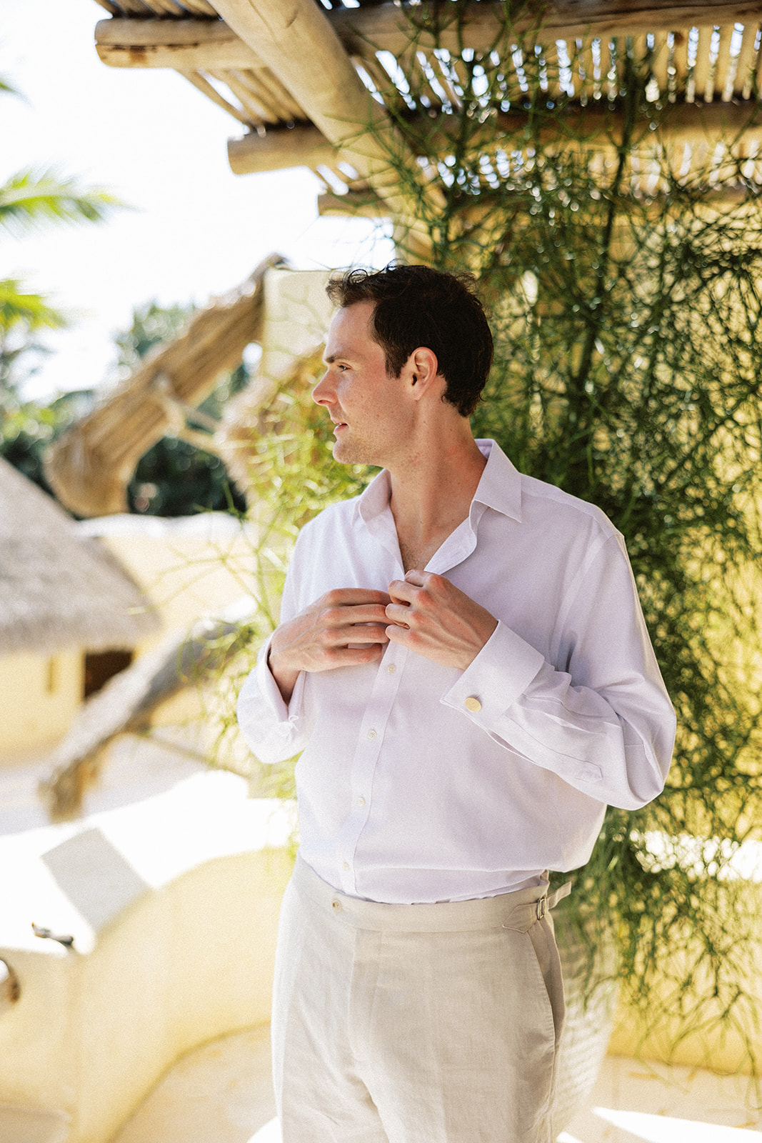 Groom getting ready, Lauren & August's Casa de Campo wedding, Dominican Republic