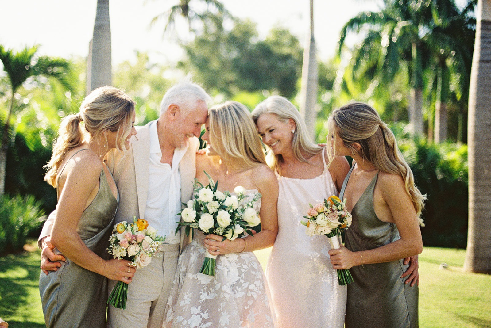 Bride family portrait, Lauren & August's Casa de Campo wedding, Dominican Republic