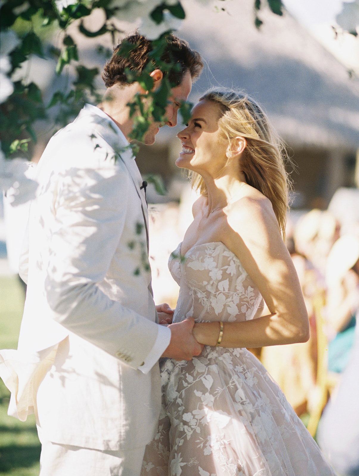 Bride groom ceremony kiss candid, Lauren & August's Casa de Campo wedding, Dominican Republic