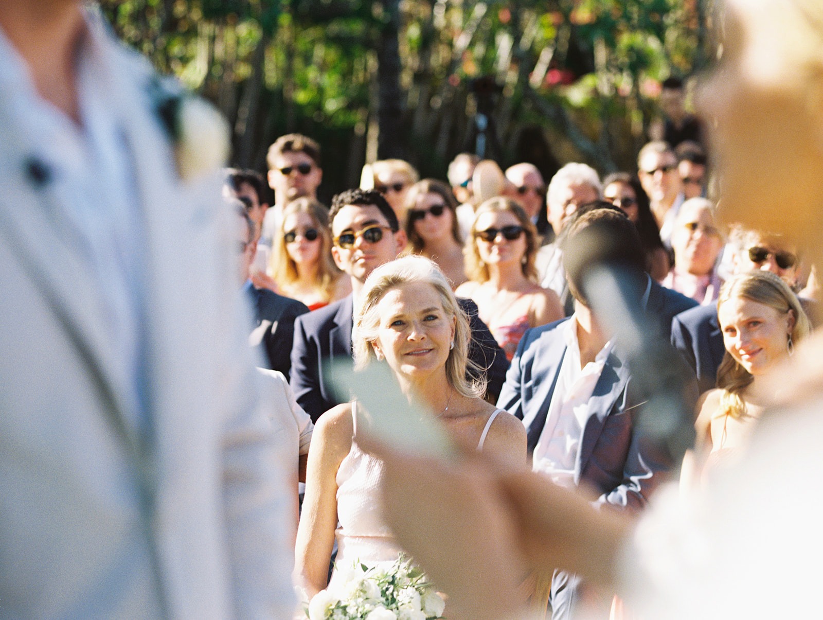 Bride emotional ceremony reaction, Lauren & August's Casa de Campo wedding, Dominican Republic