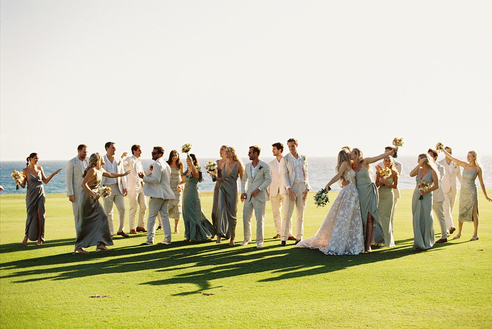 Bride groomsmen party portrait, Lauren & August's Casa de Campo wedding, Dominican Republic