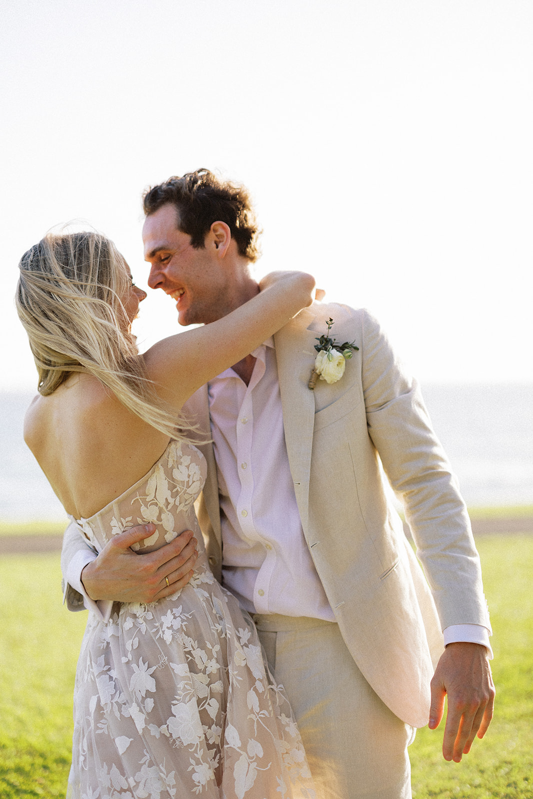 Bride groom sunset portrait, Lauren & August's Casa de Campo wedding, Dominican Republic