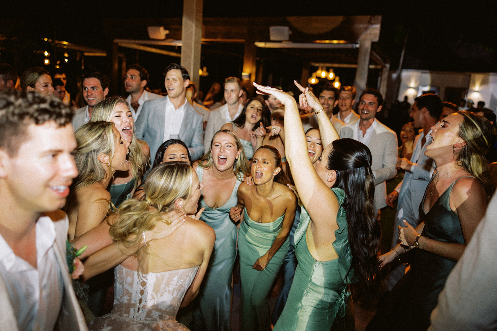 Dance floor party, Lauren & August's Casa de Campo wedding, Dominican Republic