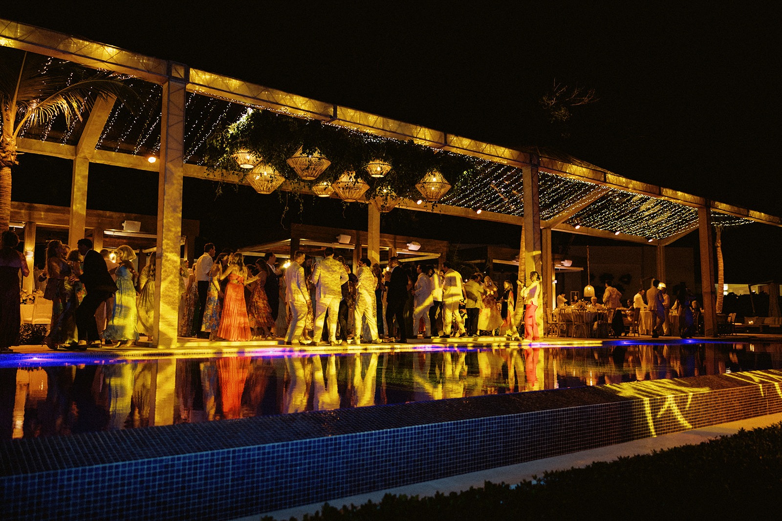 Reception night pool, Lauren & August's Casa de Campo wedding, Dominican Republic