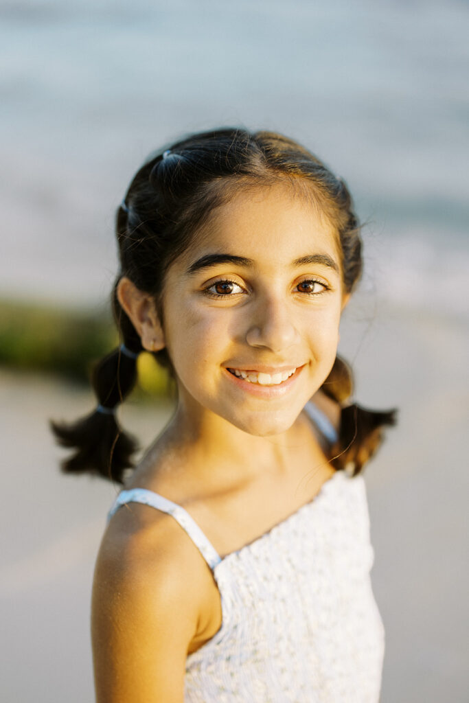 Young girl during family portrait session at Casa de Campo Resort